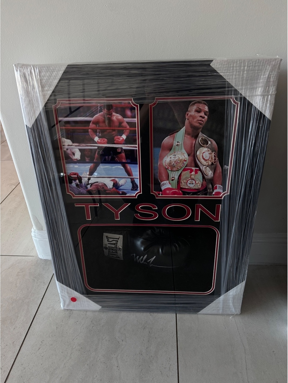 Mike Tyson Signed Autograph Black Boxing Glove Authenticated